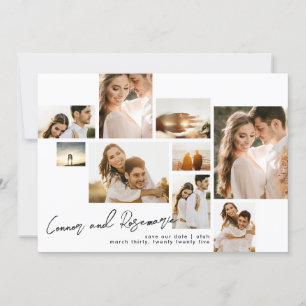 Modern Collage Customizable Qr Code Multi Photo Save The Date