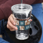 Modern Collage Fathers Photo & Green Daddy Gifts Acrylic Tumbler<br><div class="desc">A modern collage fathers photo is a personalized gift that combines multiple photos of a father or father figure in a creative and stylish manner. It involves selecting several meaningful pictures and arranging them in a collage format, often with overlapping or grid-like designs. The photos can feature different moments or...</div>