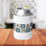Modern Collage Fathers Photo & Green Daddy Gifts Can Cooler<br><div class="desc">A modern collage fathers photo is a personalized gift that combines multiple photos of a father or father figure in a creative and stylish manner. It involves selecting several meaningful pictures and arranging them in a collage format, often with overlapping or grid-like designs. The photos can feature different moments or...</div>