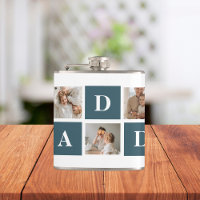 Modern Collage Fathers Photo & Green Daddy Gifts