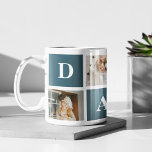 Modern Collage Fathers Photo & Green Daddy Gifts Mug<br><div class="desc">A modern collage fathers photo is a personalized gift that combines multiple photos of a father or father figure in a creative and stylish manner. It involves selecting several meaningful pictures and arranging them in a collage format, often with overlapping or grid-like designs. The photos can feature different moments or...</div>