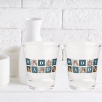 Modern Collage Fathers Photo & Green Daddy Gifts