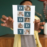 Modern Collage Fathers Photo & Green Daddy Gifts Thank You Card<br><div class="desc">A modern collage fathers photo is a personalized gift that combines multiple photos of a father or father figure in a creative and stylish manner. It involves selecting several meaningful pictures and arranging them in a collage format, often with overlapping or grid-like designs. The photos can feature different moments or...</div>