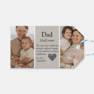 Modern Collage Gift   Personalized Dad Gift Tag 
