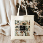 Modern Collage “Merry Christmas” Multi Photo  Tote Bag<br><div class="desc">Carry your holiday cheer everywhere with the Modern Collage “Merry Christmas” Multi Photo Tote Bag — a stylish, eco-friendly way to share your favorite family memories. This design features a nine-photo collage with your most cherished moments centered around a festive Have Yourself a Merry Christmas message. Perfect for everyday use,...</div>