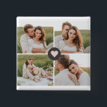 Modern Collage Personalized Family Photo Gift 2 Inch Square Button<br><div class="desc">Modern Collage Personalized Family Photo Gift</div>