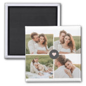 Modern Collage Personalized Family Photo Gift Magnet (Front)