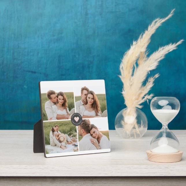 Modern Collage Personalized Family Photo Gift Plaque (Insitu)