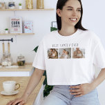 Modern Collage Photo & Best Family Ever Best Gift T-Shirt<br><div class="desc">Introducing the Modern Collage Photo & Best Family Ever Text Gift, a unique and personalized way to celebrate the love and joy of your family. This special gift combines the beauty of a custom photo collage with a heartfelt message to create a memorable keepsake that will be treasured for years...</div>