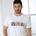Modern Collage Photo & Best Family Ever Best Gift T-Shirt<br><div class="desc">Introducing the Modern Collage Photo & Best Family Ever Text Gift, a unique and personalized way to celebrate the love and joy of your family. This special gift combines the beauty of a custom photo collage with a heartfelt message to create a memorable keepsake that will be treasured for years...</div>