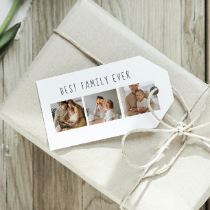 Modern Collage Photo & Best Family Ever Best Gift Tags