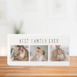 Modern Collage Photo & Best Family Ever Best Gift Wooden Box Sign<br><div class="desc">Introducing the Modern Collage Photo & Best Family Ever Text Gift, a unique and personalized way to celebrate the love and joy of your family. This special gift combines the beauty of a custom photo collage with a heartfelt message to create a memorable keepsake that will be treasured for years...</div>