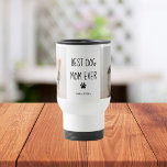 Modern Collage Photo Best Mom Dog Ever  Travel Mug<br><div class="desc">A modern collage photo of "Best Mom Dog Ever" is a wonderful tribute to a beloved pet who has provided endless love and joy to her family. This collage photo can be created using various photos of the dog throughout her life, showcasing her playful moments, her affectionate nature, and her...</div>