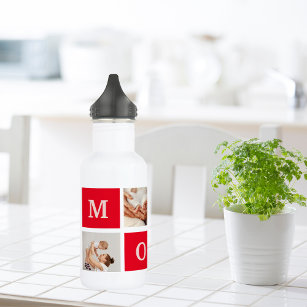 Modern Collage Photo &  Best Mom Ever Gift 532 Ml Water Bottle