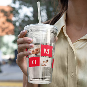 Modern Collage Photo &  Best Mom Ever Gift Acrylic Tumbler