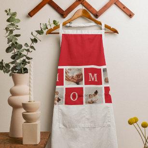 Modern Collage Photo &  Best Mom Ever Gift Apron
