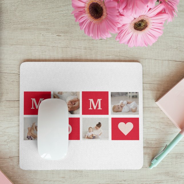 Modern Collage Photo &  Best Mom Ever Gift Mouse Pad (Creator Uploaded)