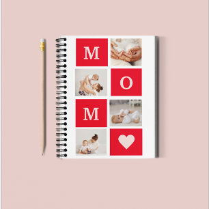 Modern Collage Photo & Best Mom Ever Gift Notebook