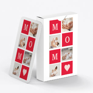 Modern Collage Photo & Best Mom Ever Gift Playing Cards