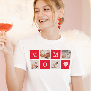 Modern Collage Photo &  Best Mom Ever Gift T-Shirt