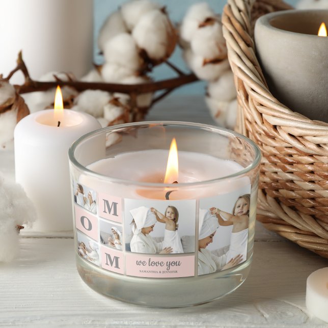 Modern Collage Photo Best Mom Ever Pink Gift Sticker (Creator Uploaded)