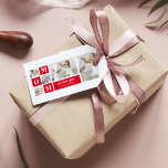 Modern Collage Photo Best Mom Ever Red Gifts Gift Tags<br><div class="desc">This gift is perfect for any occasion,  including Mother's Day,  birthdays,  or just to show your appreciation for your mom's hard work and dedication. The photos used in the collage can be selected based on your mom's interests and preferences,  making this gift truly one-of-a-kind.</div>