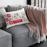 Modern Collage Photo Best Mom Ever Red Gifts Lumbar Pillow<br><div class="desc">This gift is perfect for any occasion,  including Mother's Day,  birthdays,  or just to show your appreciation for your mom's hard work and dedication. The photos used in the collage can be selected based on your mom's interests and preferences,  making this gift truly one-of-a-kind.</div>