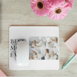 Modern Collage Photo Best Mom Happy Mothers Day Mouse Pad<br><div class="desc">This modern collage photo product is the perfect gift to celebrate your mother on Mother's Day. The pink colour scheme adds a touch of femininity and elegance to the piece, making it a great addition to any room in her home. The collage is carefully crafted using a combination of your...</div>