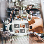 Modern Collage Photo Best Mom  Pink & Grey Gift Espresso Cup<br><div class="desc">This modern collage photo frame makes for the perfect gift for a special mom in your life. The frame is designed with a pink and grey colour scheme, giving it a stylish and contemporary look that is sure to complement any home decor. The collage frame features multiple photo slots, allowing...</div>