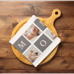 Modern Collage Photo Best Mom  Pink & Grey Gift Kitchen Towel<br><div class="desc">This modern collage photo frame makes for the perfect gift for a special mom in your life. The frame is designed with a pink and grey colour scheme, giving it a stylish and contemporary look that is sure to complement any home decor. The collage frame features multiple photo slots, allowing...</div>