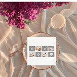 Modern Collage Photo Best Mom  Pink & Grey Gift Napkin<br><div class="desc">This modern collage photo frame makes for the perfect gift for a special mom in your life. The frame is designed with a pink and grey colour scheme, giving it a stylish and contemporary look that is sure to complement any home decor. The collage frame features multiple photo slots, allowing...</div>