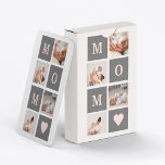 Modern Collage Photo Best Mom  Pink & Grey Gift Playing Cards<br><div class="desc">This modern collage photo frame makes for the perfect gift for a special mom in your life. The frame is designed with a pink and grey colour scheme, giving it a stylish and contemporary look that is sure to complement any home decor. The collage frame features multiple photo slots, allowing...</div>