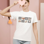 Modern Collage Photo Best Mom  Pink & Grey Gift T-Shirt<br><div class="desc">This modern collage photo frame makes for the perfect gift for a special mom in your life. The frame is designed with a pink and grey colour scheme, giving it a stylish and contemporary look that is sure to complement any home decor. The collage frame features multiple photo slots, allowing...</div>
