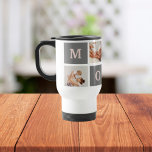 Modern Collage Photo Best Mom  Pink & Grey Gift Travel Mug<br><div class="desc">This modern collage photo frame makes for the perfect gift for a special mom in your life. The frame is designed with a pink and grey colour scheme, giving it a stylish and contemporary look that is sure to complement any home decor. The collage frame features multiple photo slots, allowing...</div>
