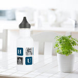 Modern Collage Photo Blue Best Hubby Ever Gift 532 Ml Water Bottle<br><div class="desc">The "Modern Collage Photo Blue Best Hubby Ever Gift" is a personalized photo gift that showcases a collection of pictures featuring the best moments shared between you and your beloved husband. This particular version features a blue theme, making it a stylish and contemporary addition to any decor.This gift is perfect...</div>