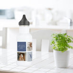 Modern Collage Photo & Blue Happy Fathers Day Gift 532 Ml Water Bottle<br><div class="desc">Modern Collage Photo & Blue Happy Fathers Day Gift is a personalized and thoughtful present to celebrate the special man in your life on Father's Day. The gift includes a beautifully designed collage photo frame with space for multiple pictures, allowing you to capture and display your favourite memories with your...</div>