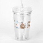 Modern Collage Photo Colourful Best Dad Ever Gift Acrylic Tumbler<br><div class="desc">The "Modern Collage Photo Colourful Best Dad Ever Gift" is a personalized and unique present for any dad who deserves to be celebrated. The gift is a collage photo made up of several individual images that have been carefully arranged to create a stunning and eye-catching design. The gift is a...</div>