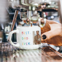 Modern Collage Photo Colourful Best Dad Ever Gift