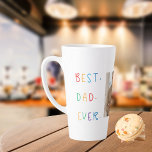 Modern Collage Photo Colourful Best Dad Ever Gift Latte Mug<br><div class="desc">The "Modern Collage Photo Colourful Best Dad Ever Gift" is a personalized and unique present for any dad who deserves to be celebrated. The gift is a collage photo made up of several individual images that have been carefully arranged to create a stunning and eye-catching design. The gift is a...</div>