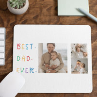 Modern Collage Photo Colourful Best Dad Ever Gift