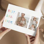 Modern Collage Photo Colourful Best Dad Ever Gift Postcard<br><div class="desc">The "Modern Collage Photo Colourful Best Dad Ever Gift" is a personalized and unique present for any dad who deserves to be celebrated. The gift is a collage photo made up of several individual images that have been carefully arranged to create a stunning and eye-catching design. The gift is a...</div>