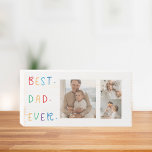 Modern Collage Photo Colourful Best Dad Ever Gift Wooden Box Sign<br><div class="desc">The "Modern Collage Photo Colourful Best Dad Ever Gift" is a personalized and unique present for any dad who deserves to be celebrated. The gift is a collage photo made up of several individual images that have been carefully arranged to create a stunning and eye-catching design. The gift is a...</div>