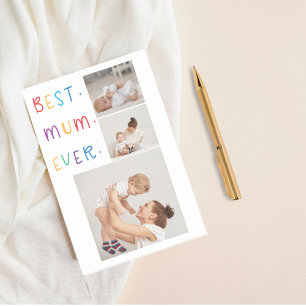 Modern Collage Photo & Colourful Best Mum Ever Gif Post-it Notes
