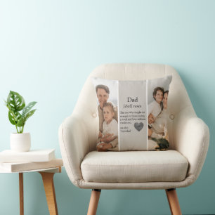 Modern Collage Photo Dad Definition Throw Pillow