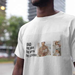 Modern Collage Photo   `Dad Gift T-Shirt