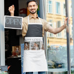 Modern Collage Photo & Happy Fathers Day Best Gift Apron<br><div class="desc">A modern collage photo can make a perfect gift for Father's Day. This unique and creative gift idea involves combining different photos of you and your dad and arranging them in a visually appealing manner. It's an excellent way to celebrate your dad's life and the special bond you share with...</div>
