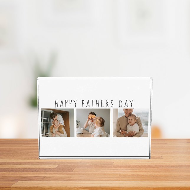 Modern Collage Photo & Happy Fathers Day Best Gift Block (Creator Uploaded)