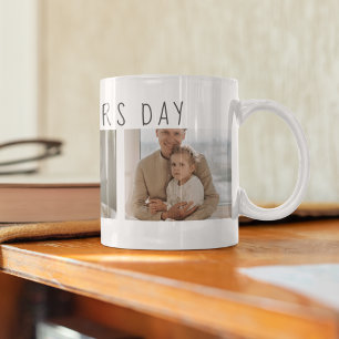 Modern Collage Photo & Happy Fathers Day Best Gift Coffee Mug