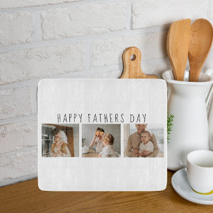 Modern Collage Photo & Happy Fathers Day Best Gift Cutting Board