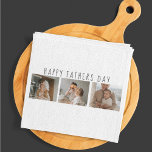 Modern Collage Photo & Happy Fathers Day Best Gift Kitchen Towel<br><div class="desc">A modern collage photo can make a perfect gift for Father's Day. This unique and creative gift idea involves combining different photos of you and your dad and arranging them in a visually appealing manner. It's an excellent way to celebrate your dad's life and the special bond you share with...</div>